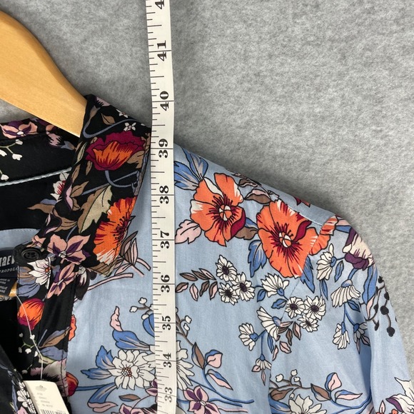NWT Anthropologie Sz 2 Maeve Leyster Shirt Dress Floral Long Sleeved Midi - Picture 16 of 17